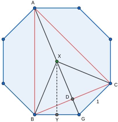 A Triangle Is Inscribed In A Regular Octagon With A Side Length Of