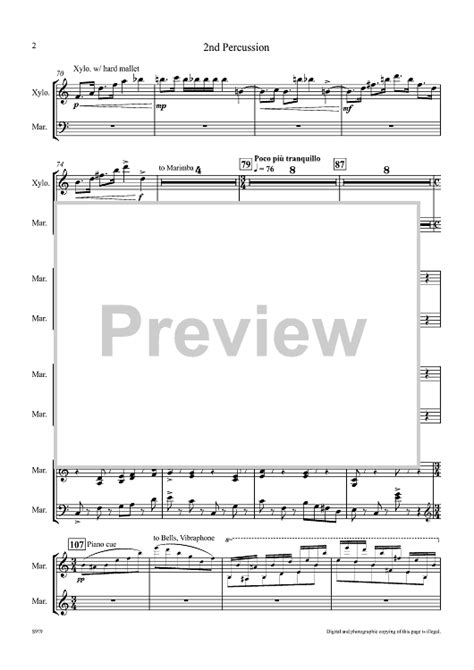 Dance Of The Knights From Romeo And Juliet Percussion 2 Sheet Music For Concert Band Sheet