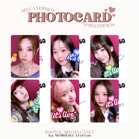 Photocard Nmixx Selca Expergo 2 Sides 5pcs2 Sided Lamination