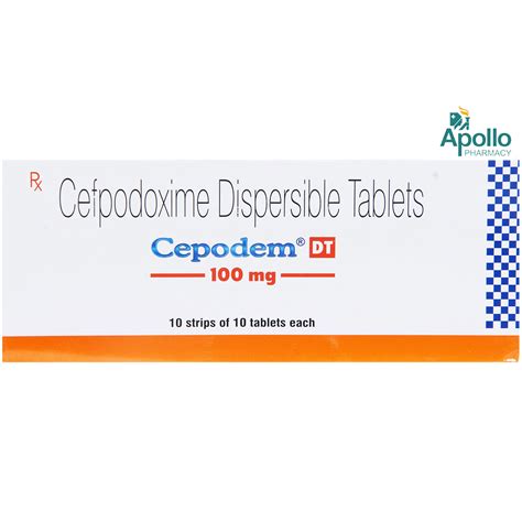 Cepodem DT 100 Mg Tablet 10 S Price Uses Side Effects Composition