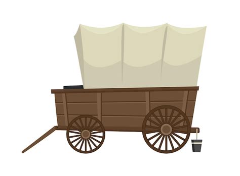 Covered Wagon Train Clipart