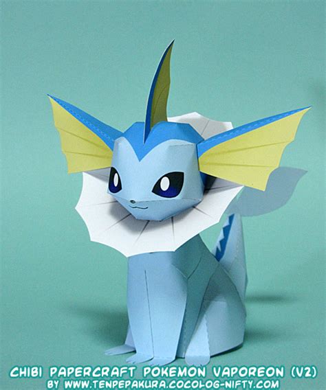 Ninjatoes papercraft weblog Chibi papercraft Pokémon Vaporeon