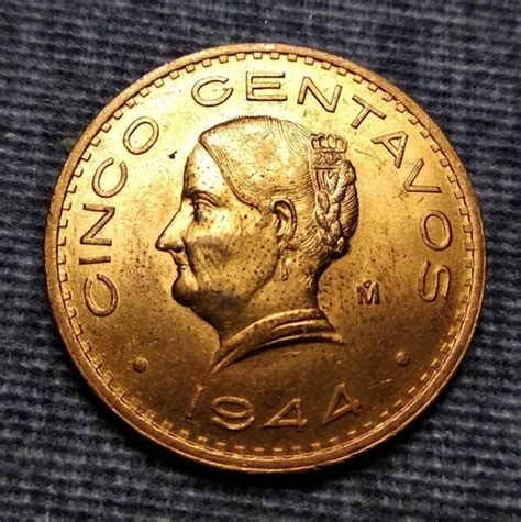 Moneda 5 Centavos 1944 Josefa Sin Circular Brillo Original MercadoLibre