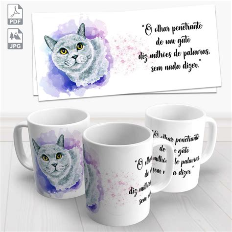 Caneca Pets Vol Gato Sublima