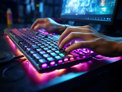 Premium Photo | A rgb mechanical gaming keyboard