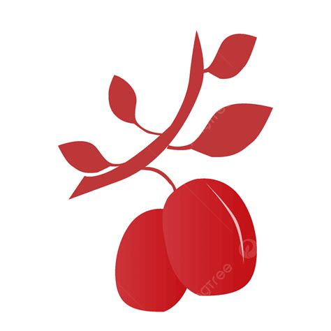 Jujube Png Image Jujube Hand Painted Illustration Vector Fresh Element