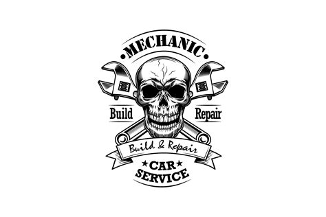 Car Mechanic Vector Illustration. Monoch Graphic by pch.vector ...