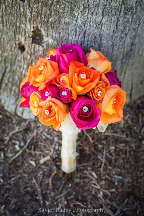 Pink and Orange Bouquet #pinkandorangebouquet #pinkbouquet #orangebouquet #bridalbouquet # ...