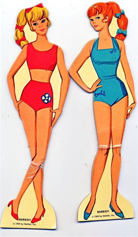 Vintage Mod Barbie Paper Dolls Clothes Box By Whitman Etsy