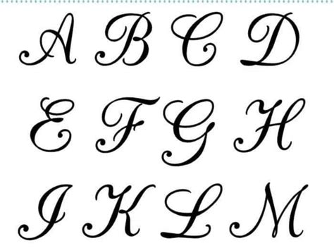 the upper and lowercase letters are handwritten in cursive style, with ...