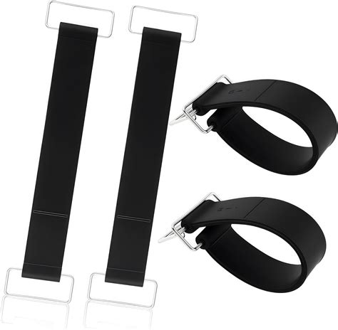 4 Pcs Motorcycle Battery Hold Down Straps Stretchable