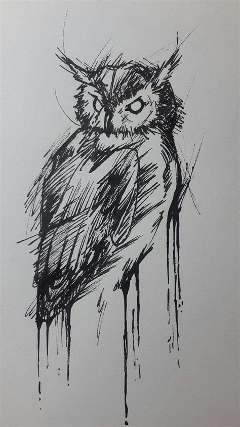 Pen Art Drawings Dark Drawings Owls Drawing Tattoo Design Drawings