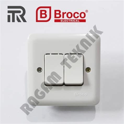 Jual Saklar Broco Double Seri Switch Cream 6622u IB Tanam Inbow New Gee