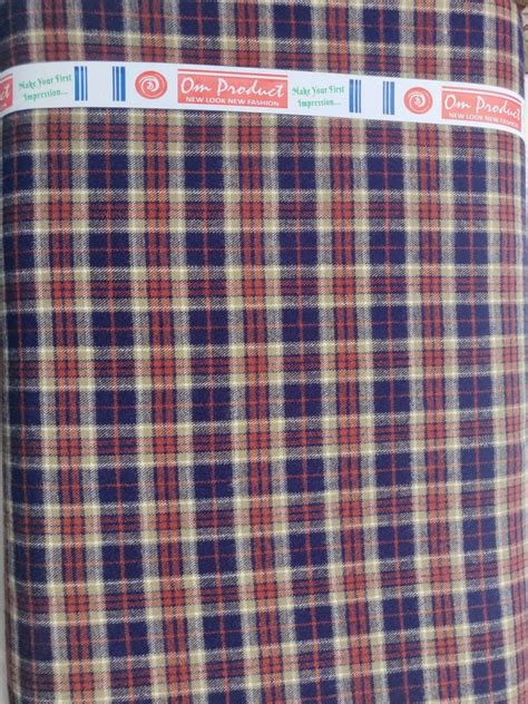 Inch Blue Double Side Check Woolen Shirting Fabric At Rs Meter In