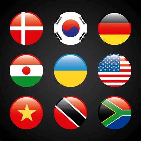 Circle Flags Vector Of The World Flags Icons In Flat Style Stock Vector Image By ©itiir 81078228