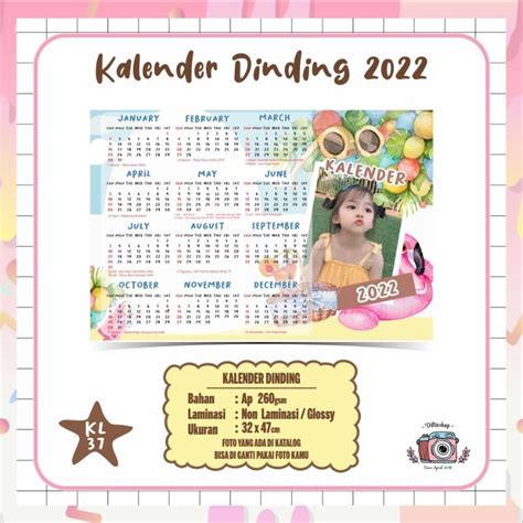 Jual Kalender Murah Kalender Dinding New Kalender Custom