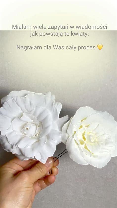 Duży kwiat ślubny na głowę z pianki Flower hair accessories wedding