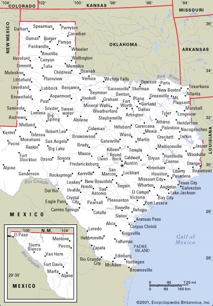 Cities Map Of Texas