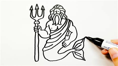 How To Draw Poseidon Youtube