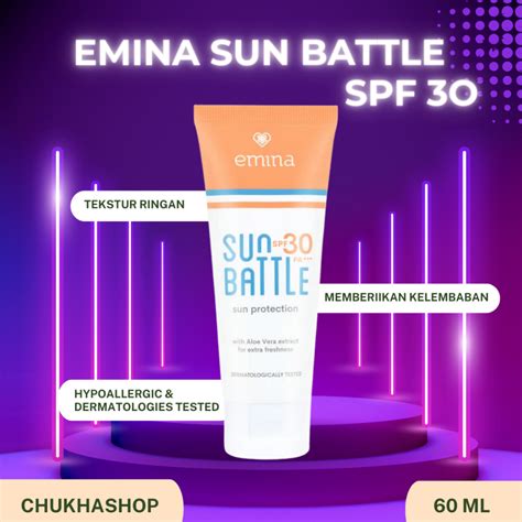 Jual EMINA Sun Battle SPF 30 PA 60ml Shopee Indonesia