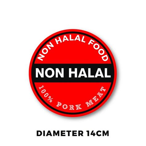 Jual Stiker Logo Non Halal Stiker Pemberitahuan Non Halal Stiker