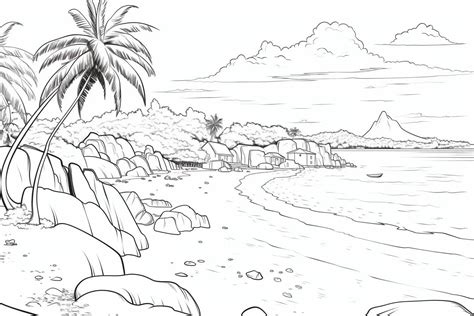 Desenhos Para Colorir Praia - 6