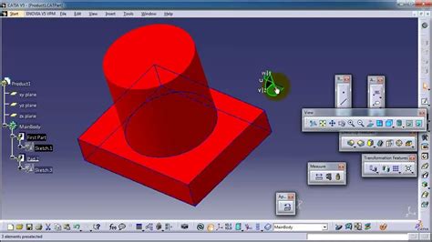 Catia Beginner Tutorial Compass Translation Youtube