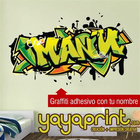 Graffiti Con Tu Nombre Personalizado En Vinilo Adhesivo A Cualquier