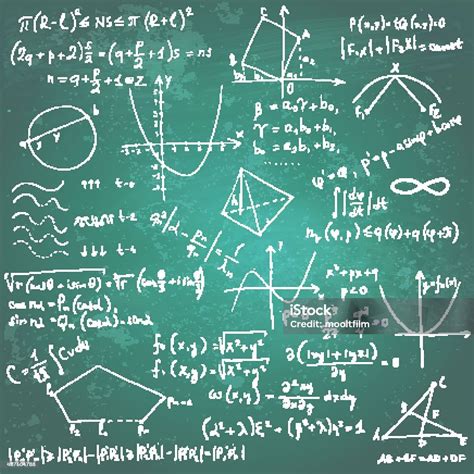 Rumus Dan Gambar Matematika Di Papan Tulis Ilustrasi Stok Unduh