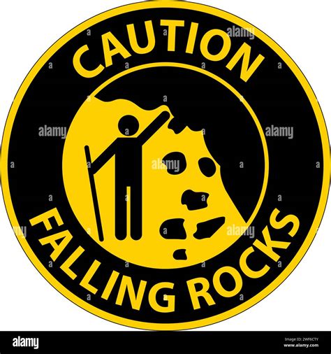 Caution Sign Park Sign And Guide Sign Falling Rocks Stock Vector