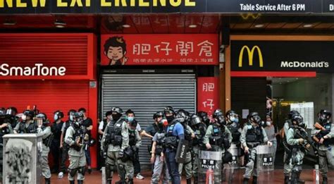 Tear Gas Fired At Hong Kong Security Law Protestors World News