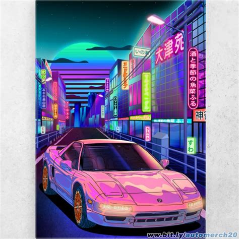 Nissan Gtr R34 Neon Night Poster Picture Metal Print Paint By Navin