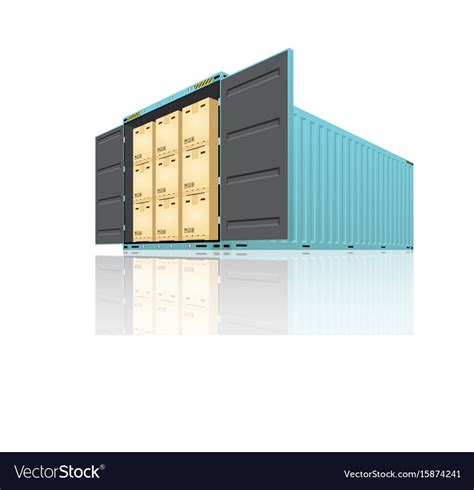 Cargo container Royalty Free Vector Image - VectorStock