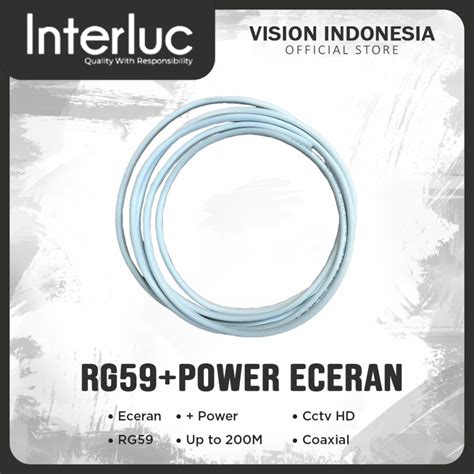 Jual KABEL CCTV HD COAXIAL RG59 POWER ECERAN PER METER Shopee Indonesia