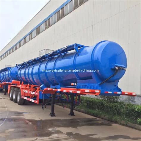 3 Axles Sulfuric Acid Tank Semi Trailer 20cbm Chemical Tanker Semi Trailer China Chemical