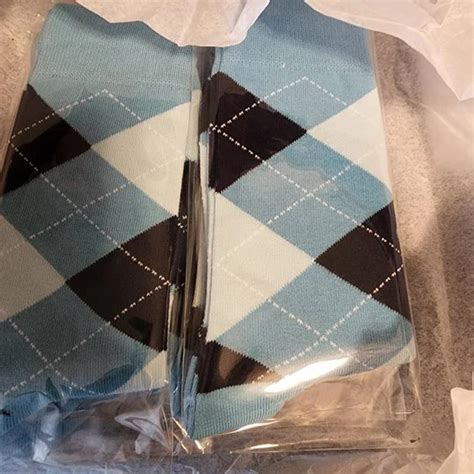 Light Blue And Navy Argyle Dress Socks Groomsman Gear