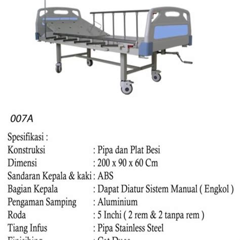 Jual Tempat Tidur Pasien Engkol Abs Bed Pasien Crank Abs