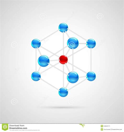 De Structuur Van De Molecule Vector Illustratie Illustration Of