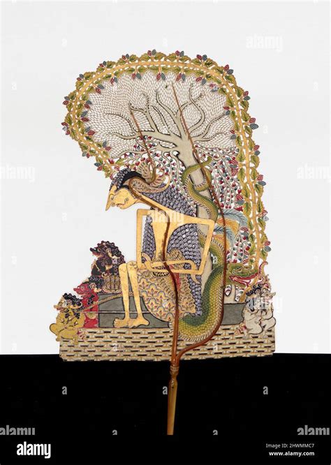 Shadow Puppet Wayang Kulit Of Arjuna Bertapa Or Ciptoning Arjuna In