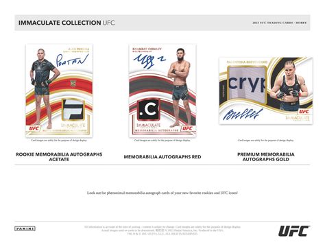 Panini Immaculate Ufc Trading Cards