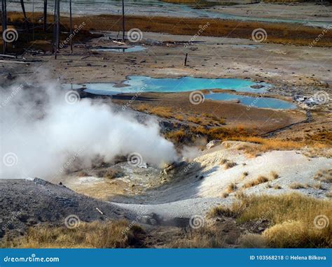 Parque Nacional Wyoming De Yellowstone De Las Aguas Termales De Los