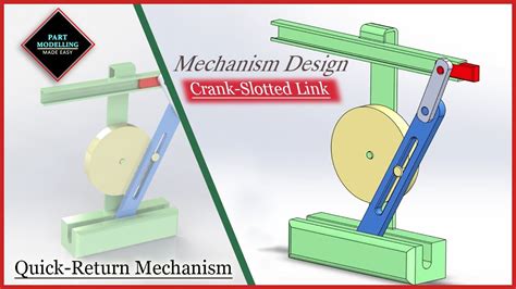 Crank Slotted Link Quick Return Mechanism Solidworks Project