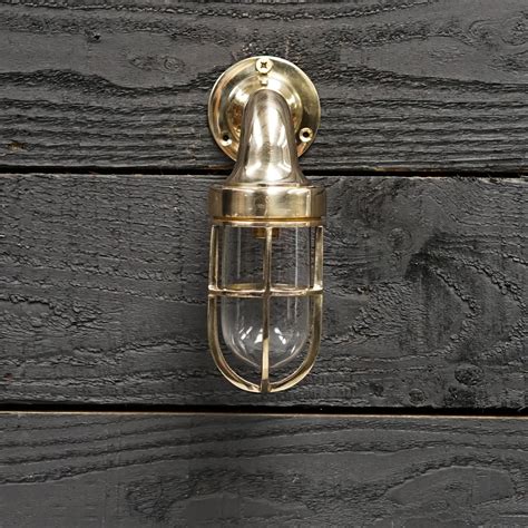 Small Brass Swan Neck Wall Light Trinity Marine