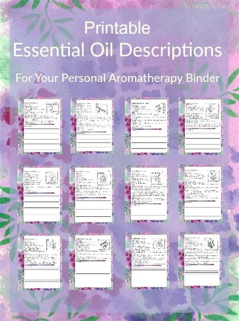 Essential Oil Printables Printable Word Searches