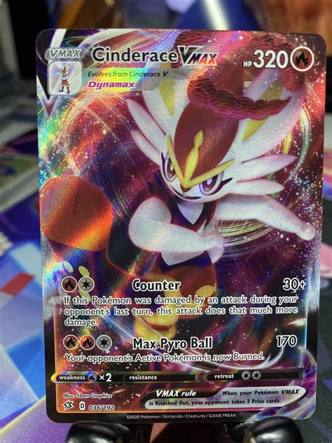 Mavin Cinderace Vmax 036 192 Ultra Rare Rebel Clash Pokemon Tcg Mint