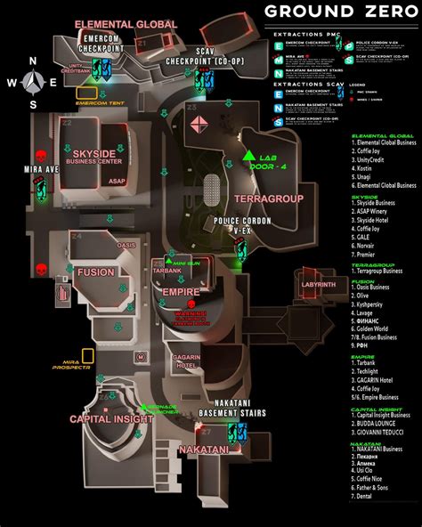 Ground Zero Map Layout R Escapefromtarkov