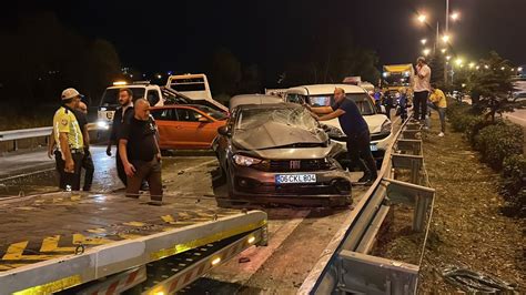 Samsun da 23 araçlık zincirleme kaza 9 kişi yaralandı