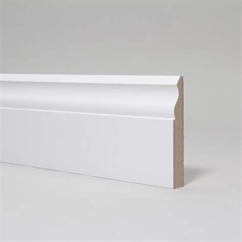 White Primed Mdf Ogee Skirting Mm X Mm