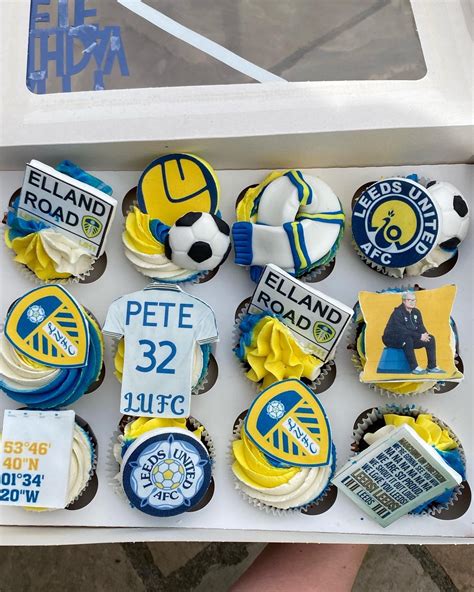 Edible Cake Topperspersonalised Cupcake Toppers Leeds United Etsy