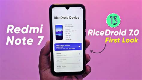 RiceDroid 7 0 Android 13 First Look On Redmi Note 7 OneUi 5 0